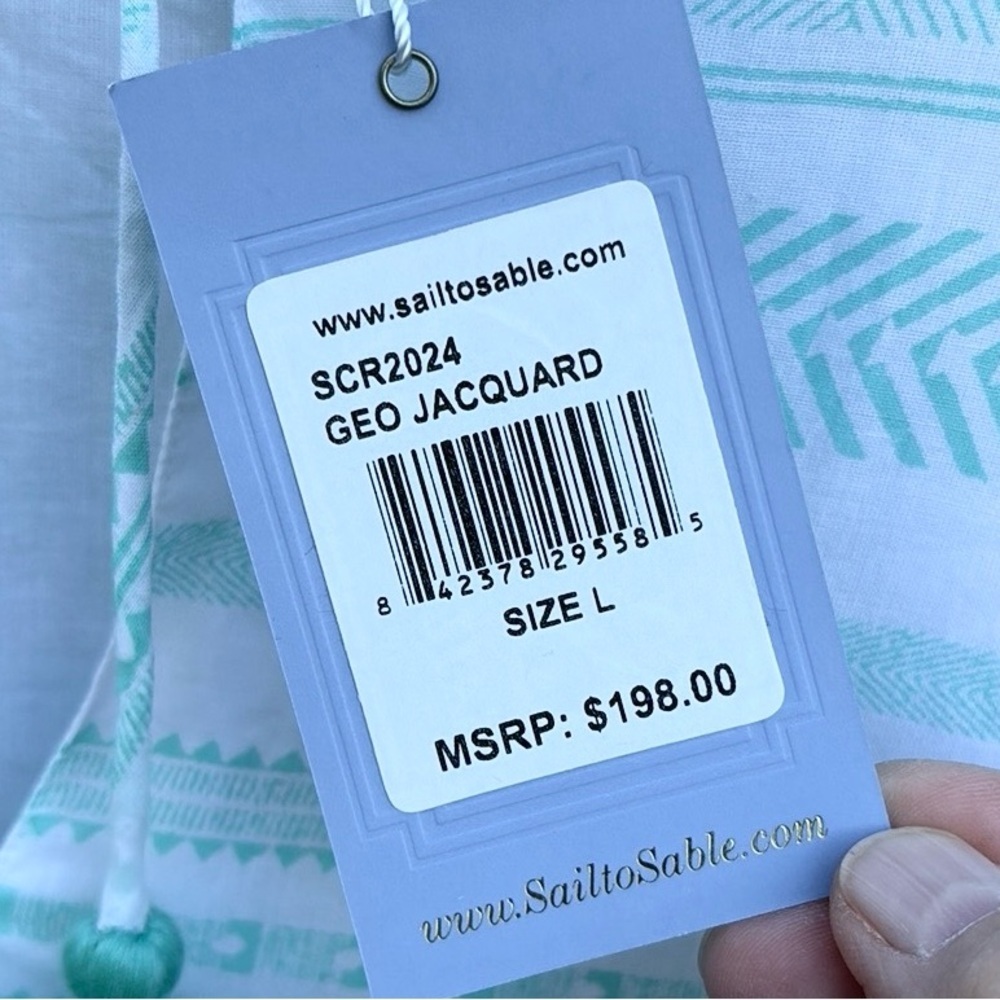 Sail to Sable Mint Green & White Long Sleeve Maxi Dress - Picture 3 of 9